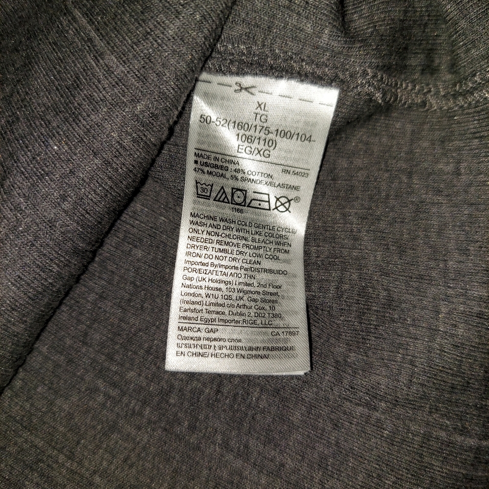 Love by Gap Gray Button Down Top XL - Picture 7 of 8
